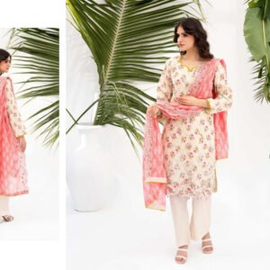 ZESH Premium Embroidered Eid Exclusive Lawn 3-Piece 2026 – Design 13