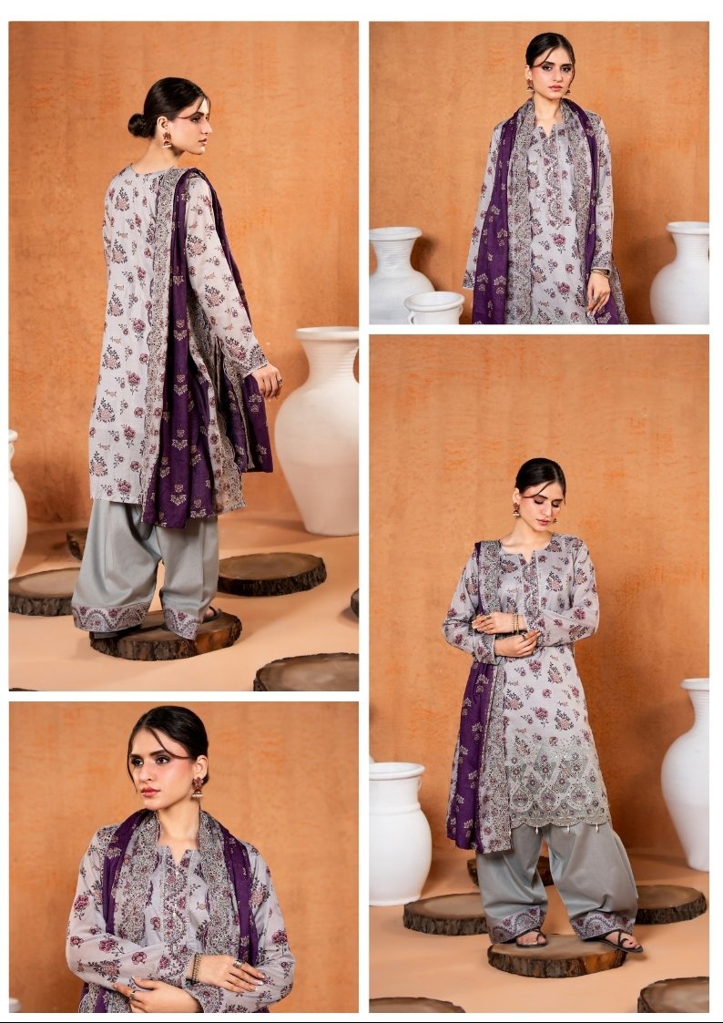 ZESH Premium Embroidered Eid Exclusive Lawn 3-Piece 2026 – Design 05 - Image 2