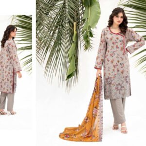 ZESH Premium Embroidered Eid Exclusive Lawn 3-Piece 2026 – Design 14