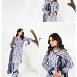 ZESH Premium Embroidered Eid Exclusive Lawn 3-Piece 2026 – Design 25