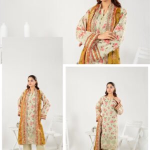 ZESH Premium Embroidered Eid Exclusive Lawn 3-Piece 2026 – Design 32
