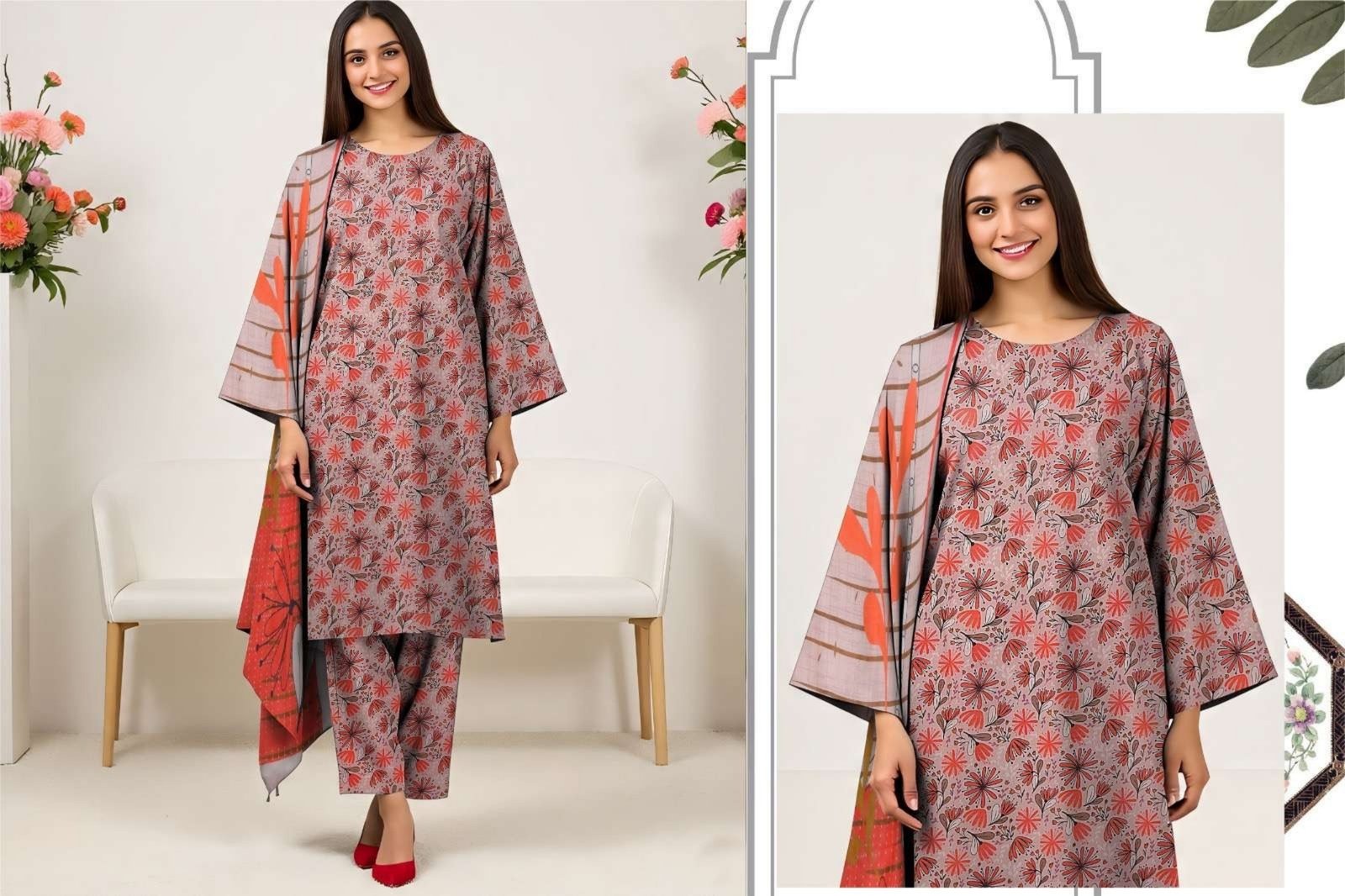 AZADI Sale — Mix Brands Printed Lawn 3-Piece
