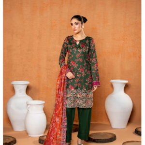 ZESH Premium Embroidered Eid Exclusive Lawn 3-Piece 2026 – Design 07