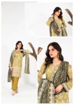 ZESH Premium Embroidered Eid Exclusive Lawn 3-Piece 2026 – Design 26