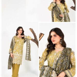 ZESH Premium Embroidered Eid Exclusive Lawn 3-Piece 2026 – Design 26
