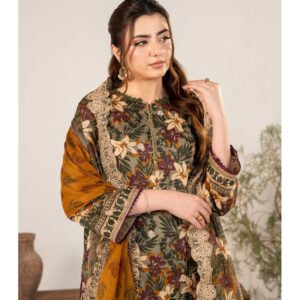 ZESH Premium Embroidered Eid Exclusive Lawn 3-Piece 2026 – Design 42