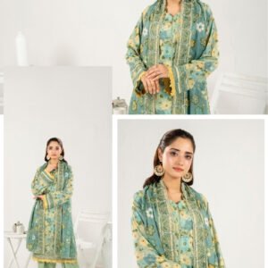 ZESH Premium Embroidered Eid Exclusive Lawn 3-Piece 2026 – Design 34