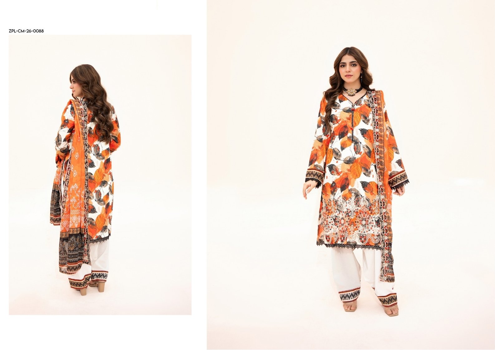 ZESH Premium Embroidered Eid Exclusive Lawn 3-Piece 2026 – Design 17