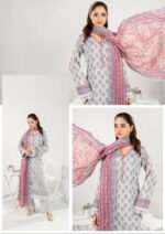 ZESH Premium Embroidered Eid Exclusive Lawn 3-Piece 2026 – Design 34