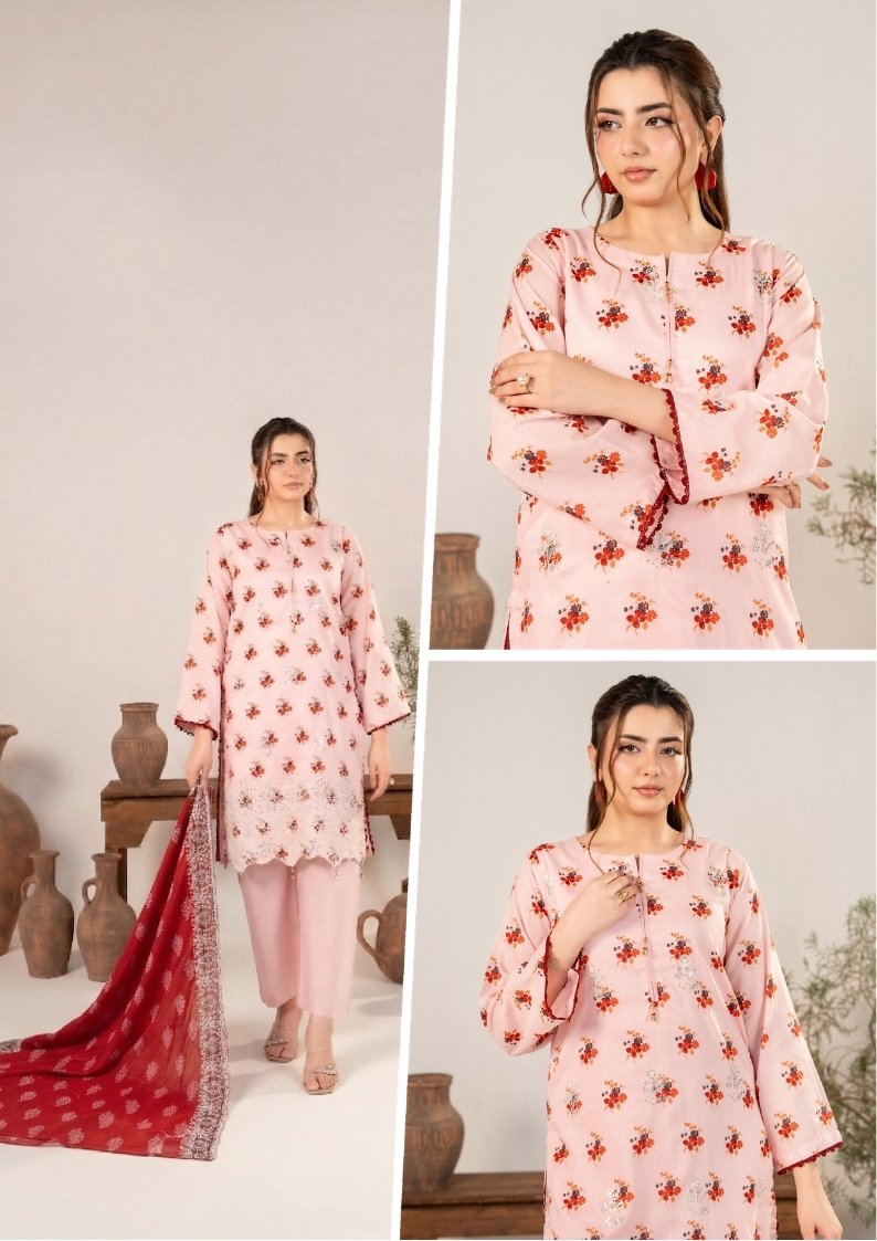ZESH Premium Embroidered Eid Exclusive Lawn 3-Piece 2026 – Design 44 - Image 2