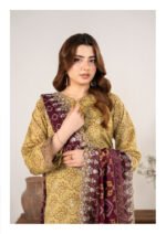 ZESH Premium Embroidered Eid Exclusive Lawn 3-Piece 2026 – Design 35