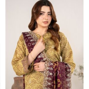 ZESH Premium Embroidered Eid Exclusive Lawn 3-Piece 2026 – Design 35