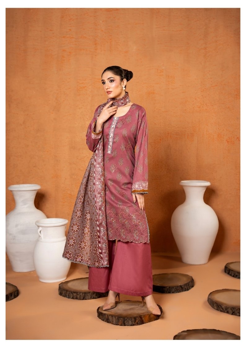 ZESH Premium Embroidered Eid Exclusive Lawn 3-Piece 2026 – Design 02