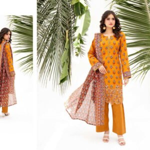 ZESH Premium Embroidered Eid Exclusive Lawn 3-Piece 2026 – Design 09