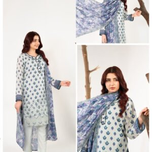 ZESH Premium Embroidered Eid Exclusive Lawn 3-Piece 2026 – Design 19