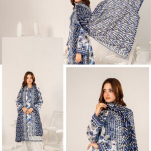 ZESH Premium Embroidered Eid Exclusive Lawn 3-Piece 2026 – Design 27