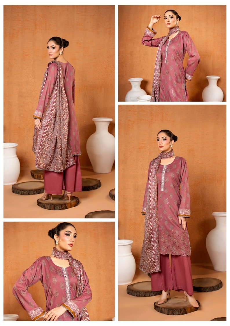 ZESH Premium Embroidered Eid Exclusive Lawn 3-Piece 2026 – Design 02 - Image 2