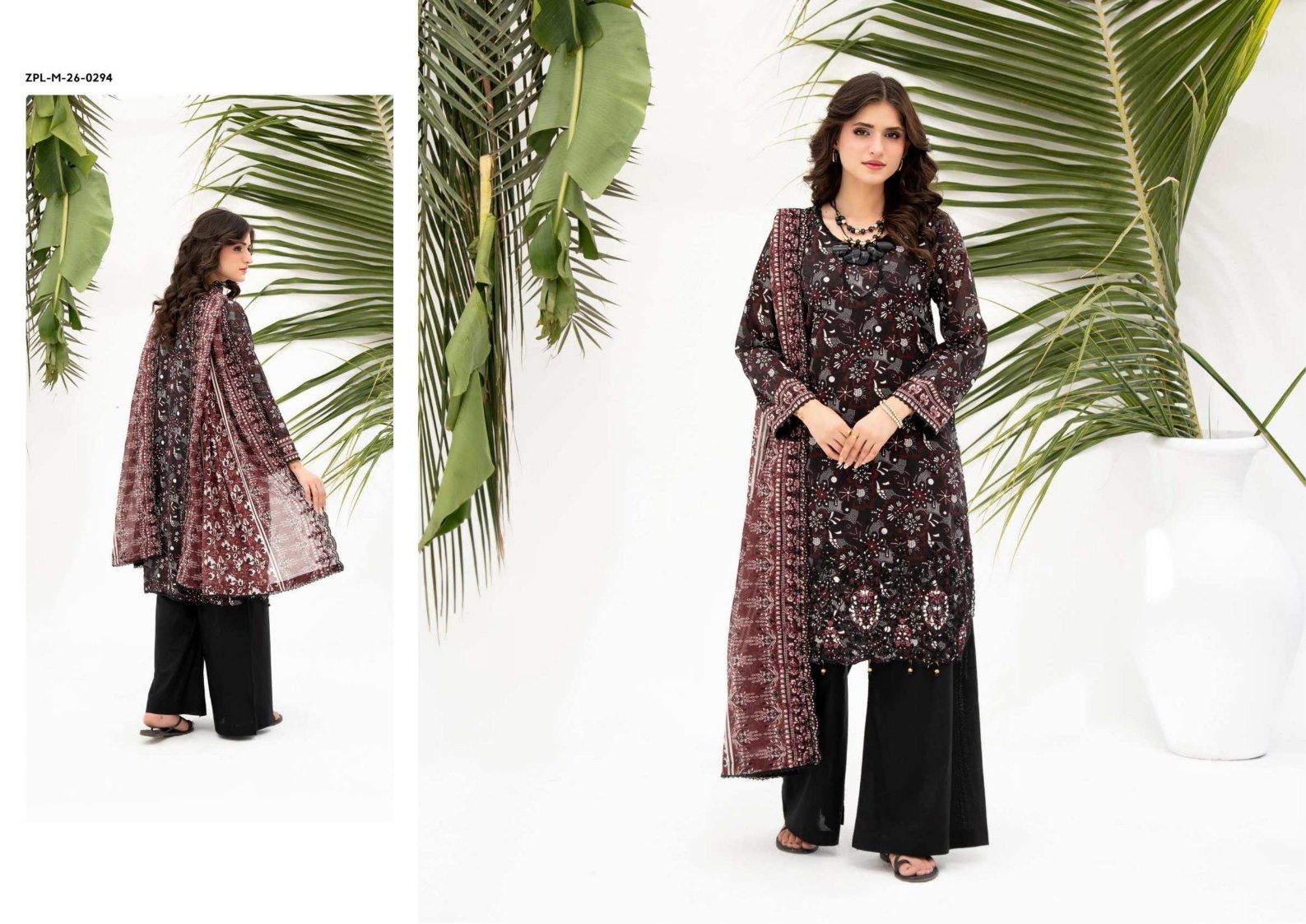ZESH Premium Embroidered Eid Exclusive Lawn 3-Piece 2026 – Design 11