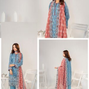 ZESH Premium Embroidered Eid Exclusive Lawn 3-Piece 2026 – Design 29