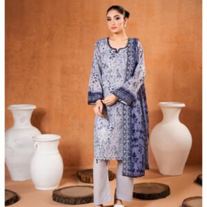 ZESH Premium Embroidered Eid Exclusive Lawn 3-Piece 2026 – Design 04