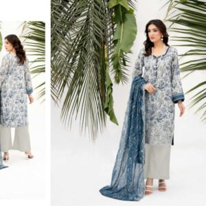ZESH Premium Embroidered Eid Exclusive Lawn 3-Piece 2026 – Design 12