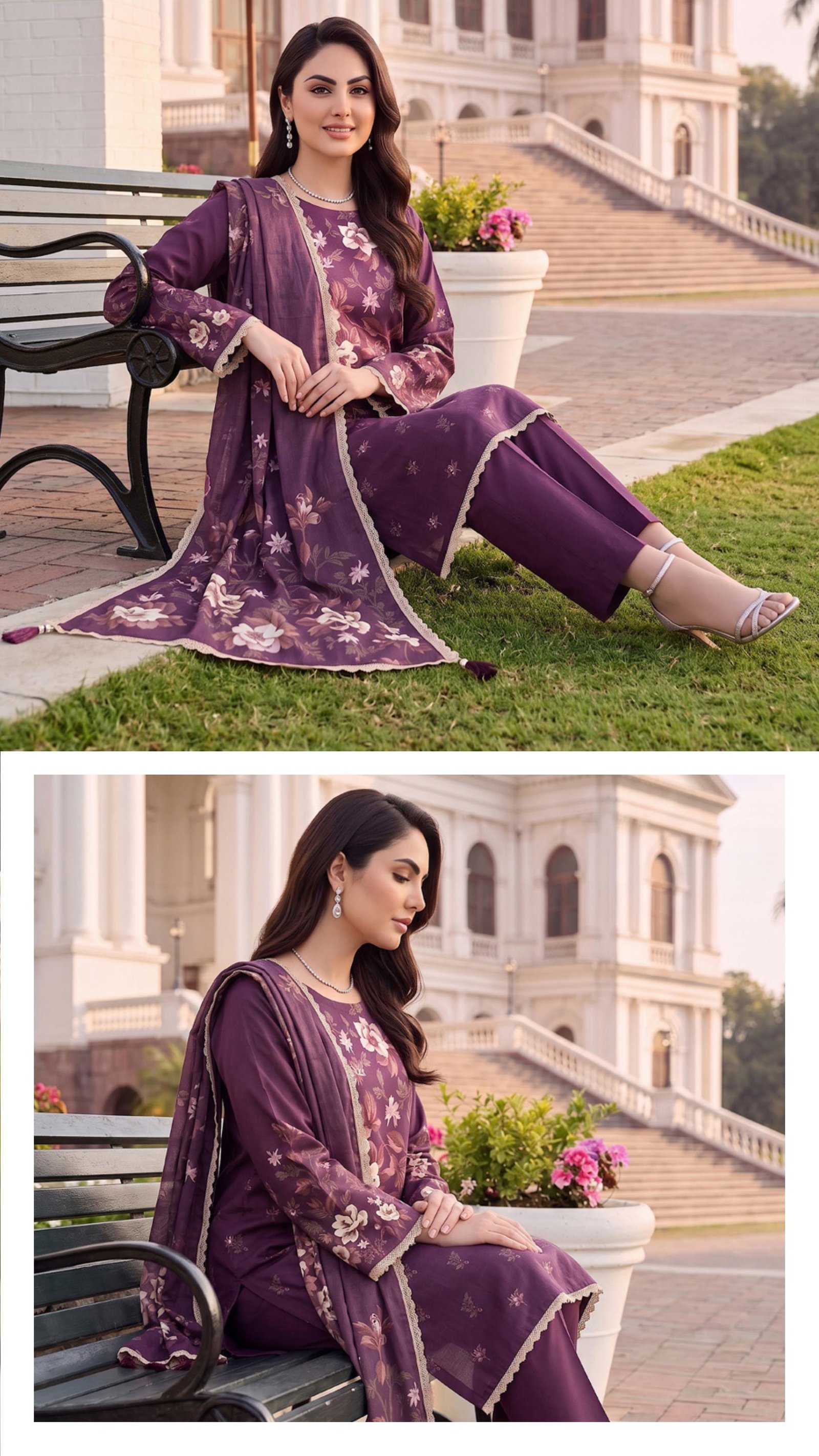 ALZOHAIB – Colors Digital Printed Lawn 3 Peice - Image 3