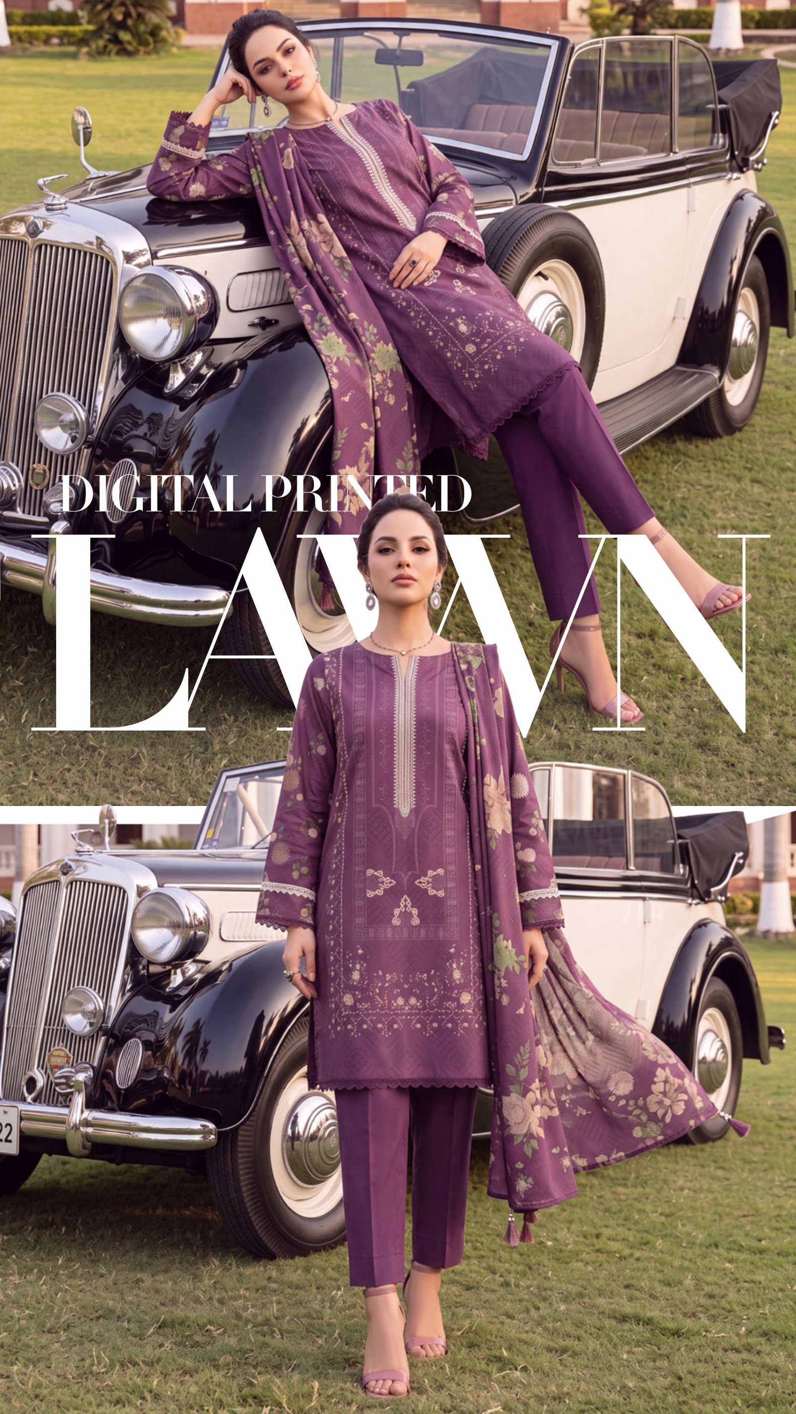 ALZOHAIB – Colors Digital Printed Lawn 3 Peice - Image 5