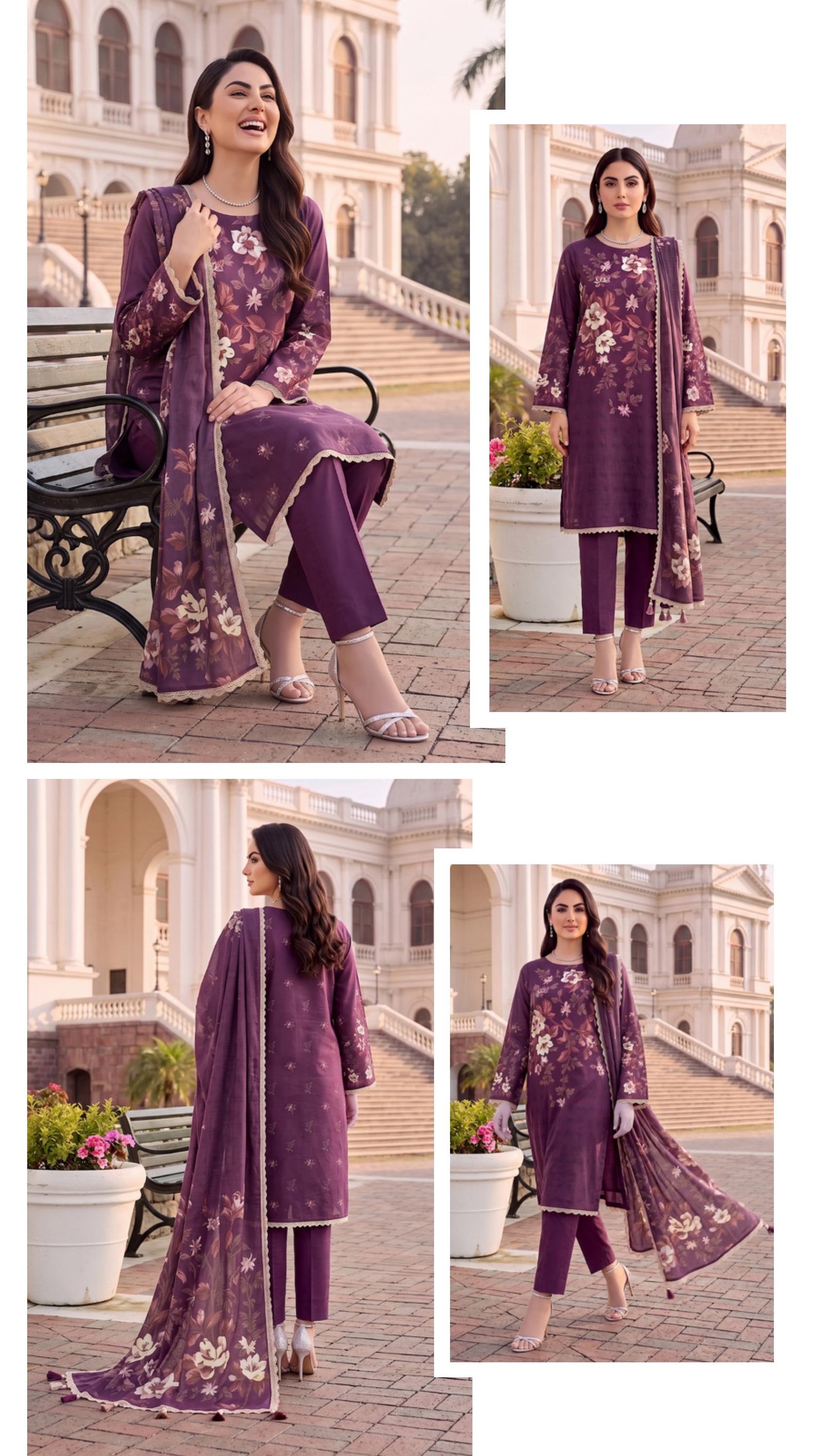 ALZOHAIB – Colors Digital Printed Lawn 3 Peice - Image 2