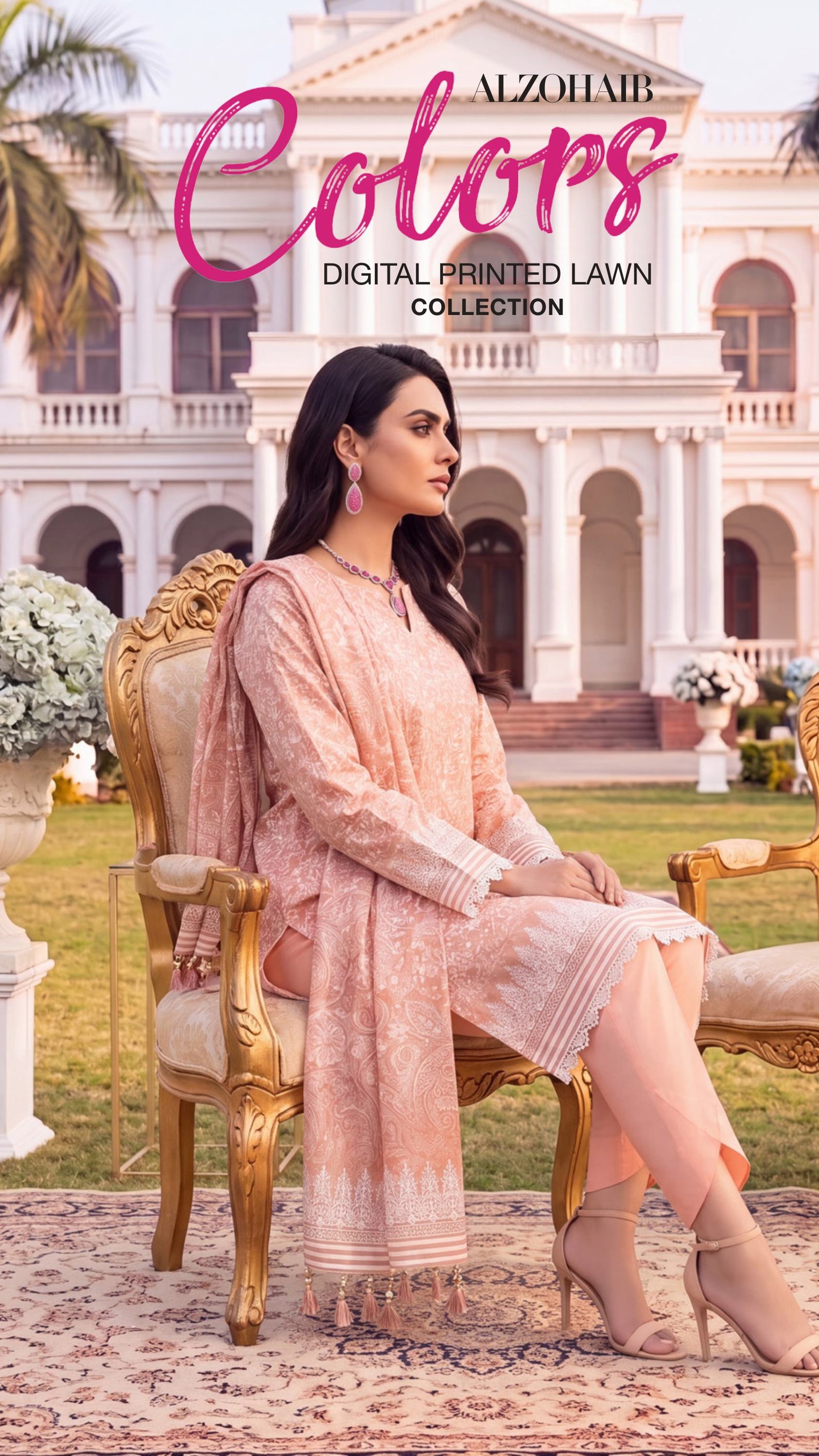 ALZOHAIB – Colors Digital Printed Lawn 3 Peice - Image 4