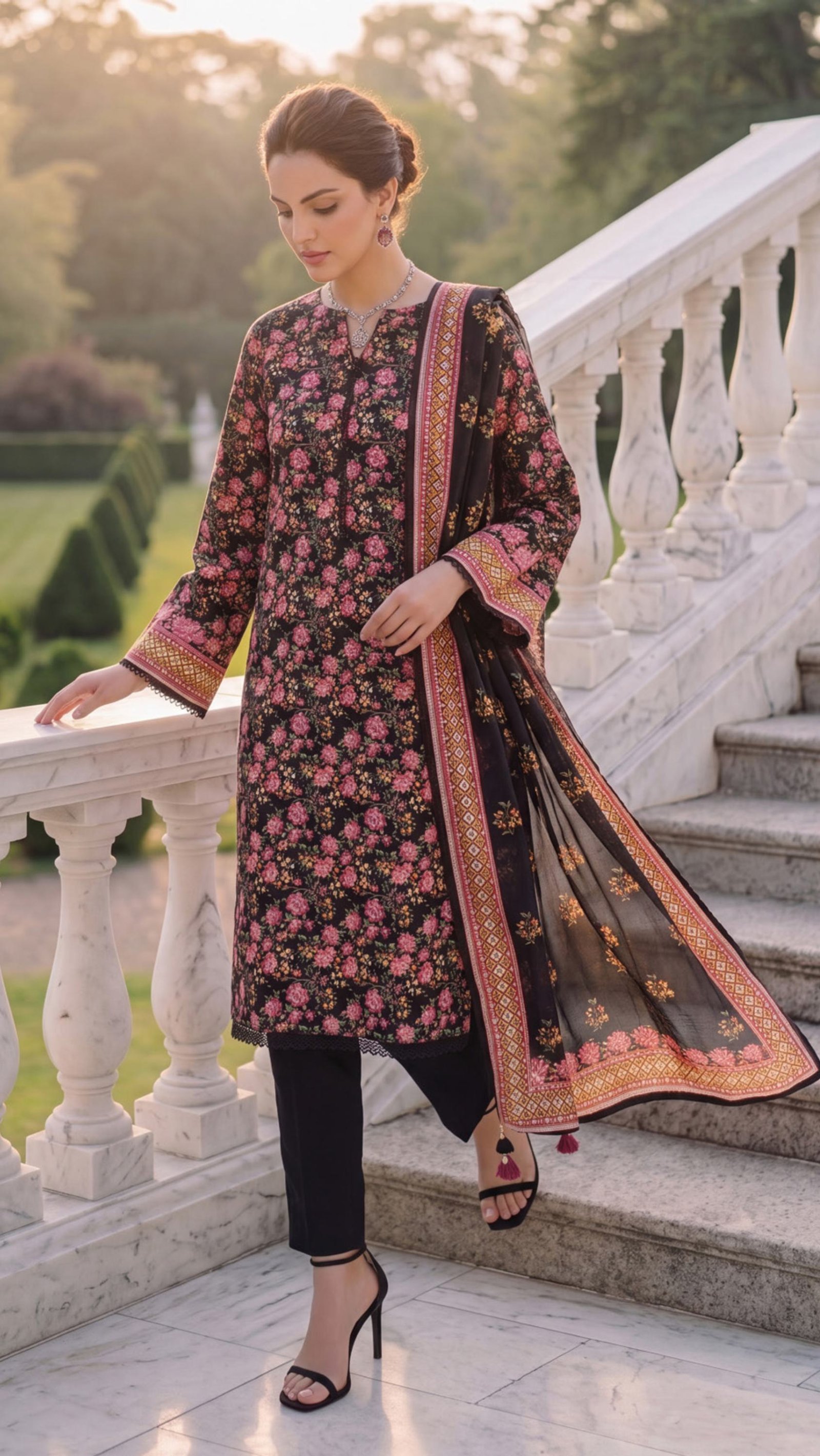 ALZOHAIB – Colors Digital Printed Lawn 3 Peice - Image 6