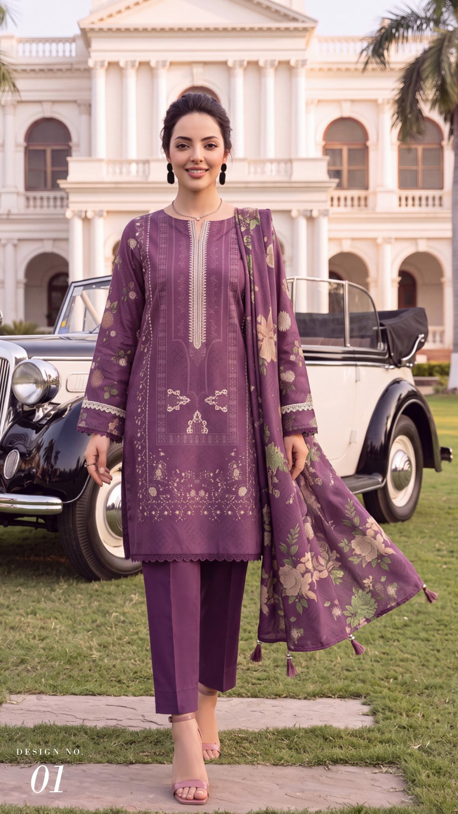 ALZOHAIB – Colors Digital Printed Lawn 3 Peice