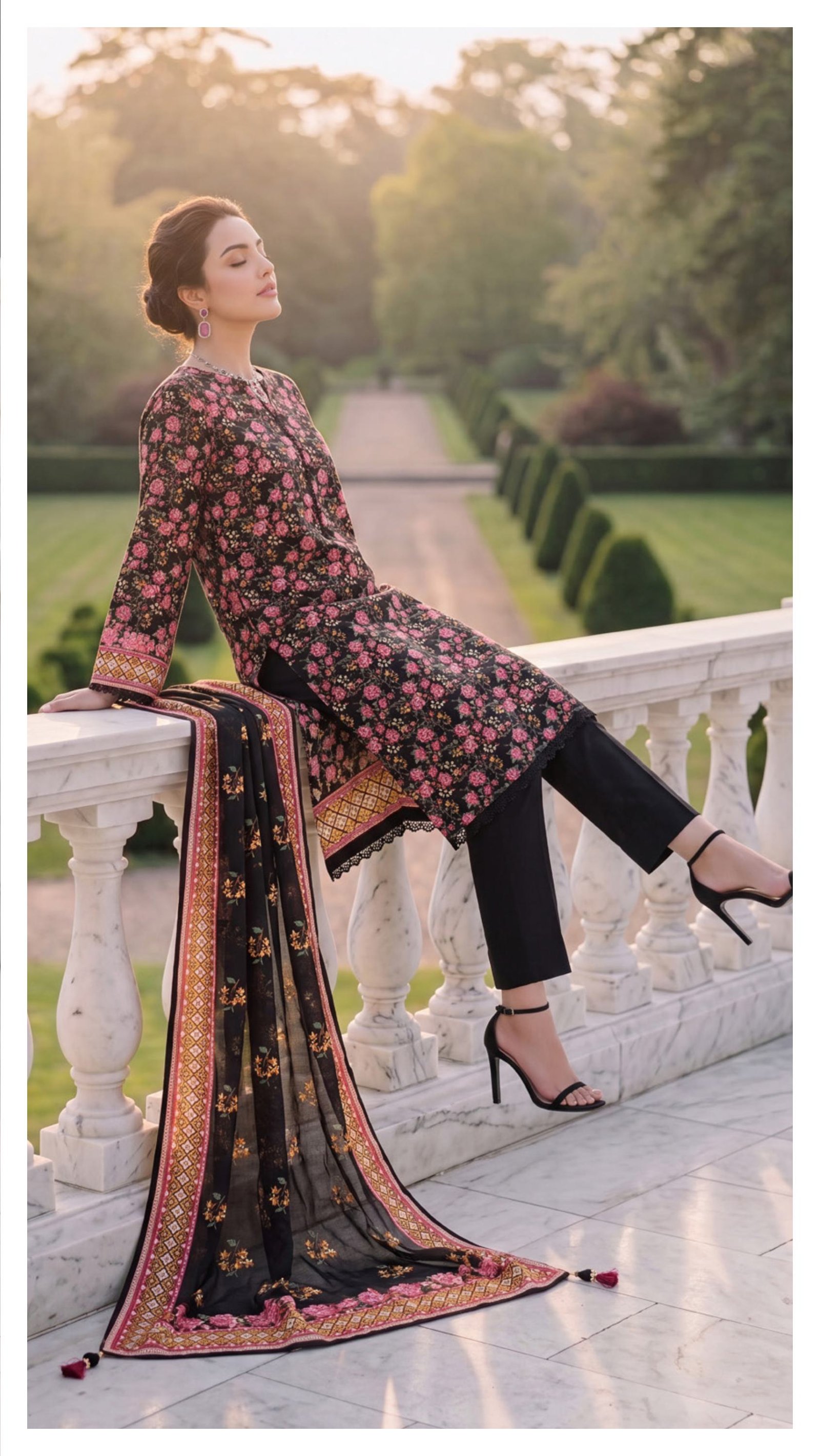 ALZOHAIB – Colors Digital Printed Lawn 3 Peice - Image 3