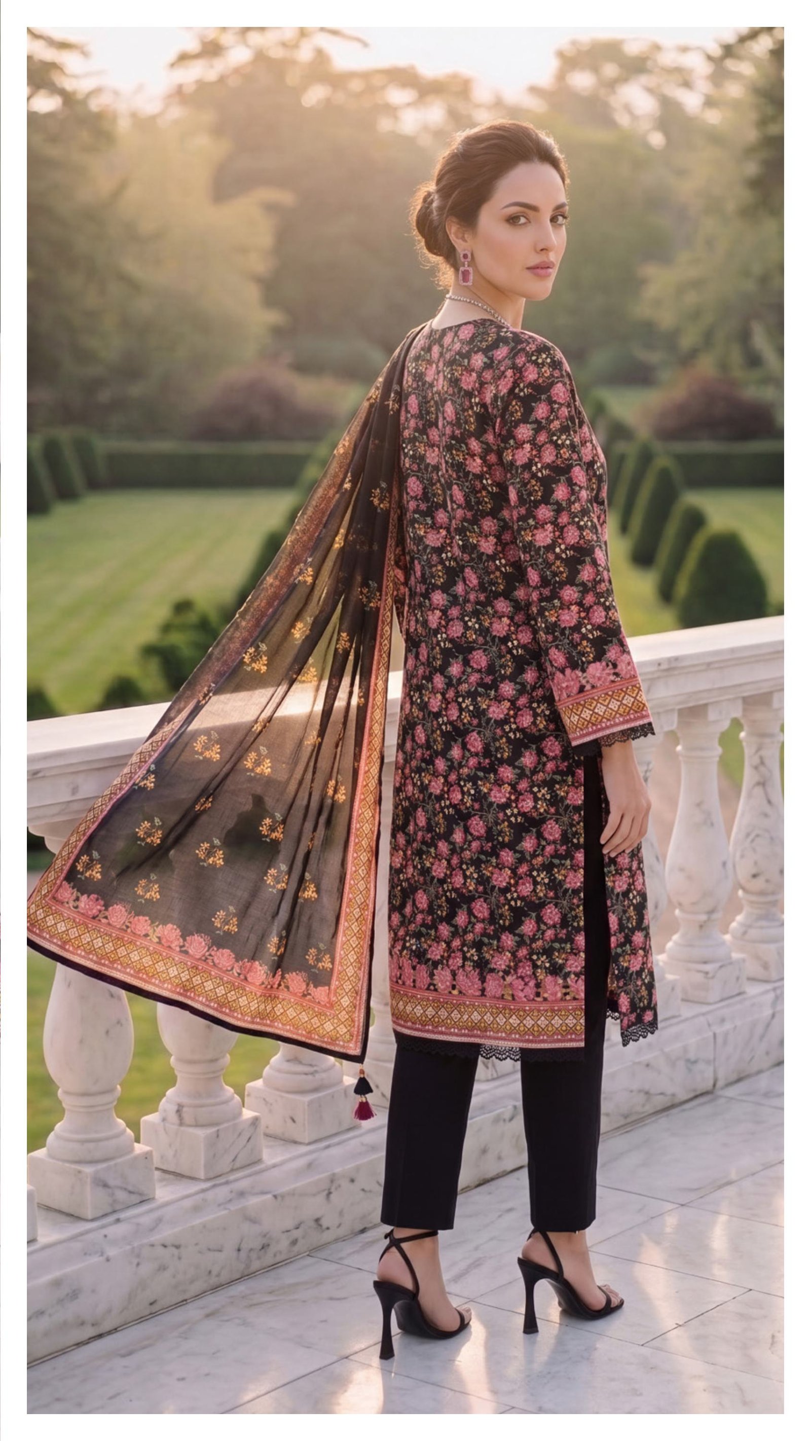 ALZOHAIB – Colors Digital Printed Lawn 3 Peice - Image 2