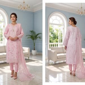 Afsana by T. Parishy – Embroidered Lawn 3-Piece Unstitched Suit