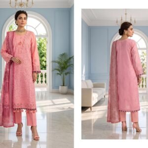 Afsana by T. Parishy – Embroidered Lawn 3-Piece Unstitched Suit