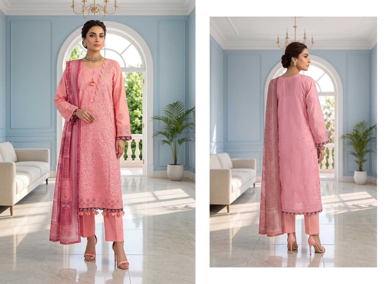 Afsana by T. Parishy – Embroidered Lawn 3-Piece Unstitched Suit