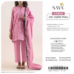 SAYA Digital Printed Lawn 3 Piece Collection 2026